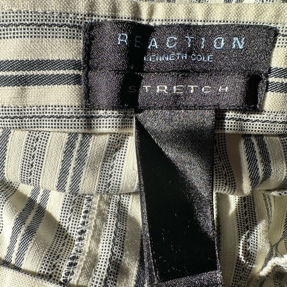 Kenneth Cole Striped Pants Women's Size 6 Black and off White Straight Leg !! - Picture 13 of 14